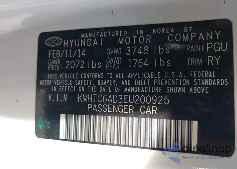 2014 Hyundai Veloster Base W/Red z USA, uszkodzony, nr VIN KMHTC6AD3EU200925